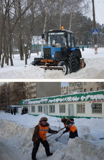 Благоустройство города Шумерли в зимний период продолжается